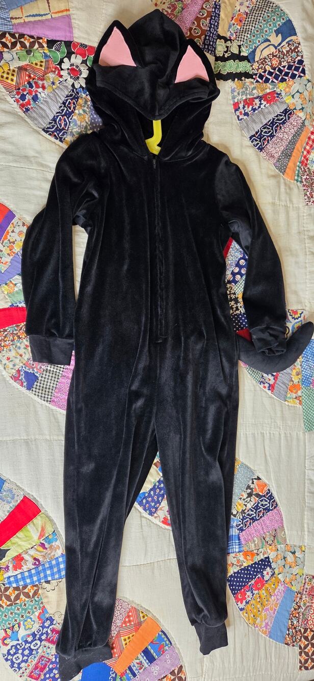Handmade Halloween Black Cat Suit Childs 7